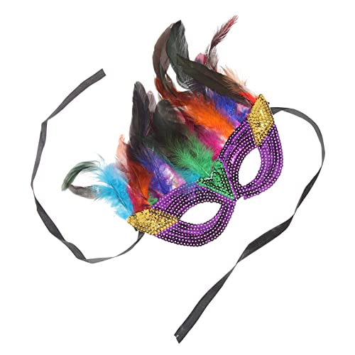 POPETPOP Karnevalsmaske Damen mit Glänzenden Federn Feine Cosplay Maske für Halloween Maskenball Kostümparty Venezianische Karnevalsmaskerade Elegantes Design Leicht und Langlebig POPETPOP Karnevalsmaske Damen mit Glänzenden Federn Feine Cosplay Maske für Halloween Maskenball Kostümparty Venezianische Karnevalsmaskerade Elegantes Design Leicht und Langlebig von POPETPOP