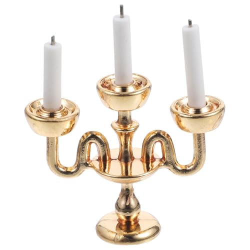 POPETPOP Kerzenhaltermodell Miniatur Klein Dekorativ Hochzeit Aus Zubehör Inhaber Stumpenkerzenhalter Weicher Kleber Golden von POPETPOP