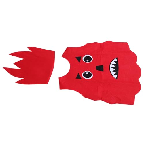 POPETPOP Kinderkostüm Flammenmonster mit Hut Weiche Bequeme Rollenspielkleidung für Jungen und Mädchen für Bühne Party Halloween Fotoshooting Einfach Anzuziehen Auffälliges Design POPETPOP Kinderkostüm Flammenmonster mit Hut Weiche Bequeme Rollenspielkleidung für Jungen und Mädchen für Bühne Party Halloween Fotoshooting Einfach Anzuziehen Auffälliges Design von POPETPOP
