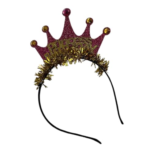 POPETPOP Kleine Geburtstagskrone Haarreif mit Strasssteinen Leichter Party Haarreifen für Mädchen und Rutschfest Kreatives Geburtstagskopfschmuck Hübsches Accessoire für Feier von POPETPOP