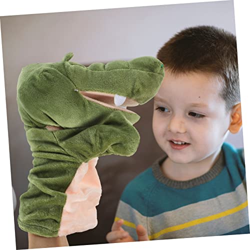 POPETPOP Kreative Handpuppe Krokodil mit Offenem Mund Weiches Plüschtier als Interaktives Kinderspielzeug Fördert Feinmotorik Vorstellungskraft und Emotionale Kommunikation für von POPETPOP