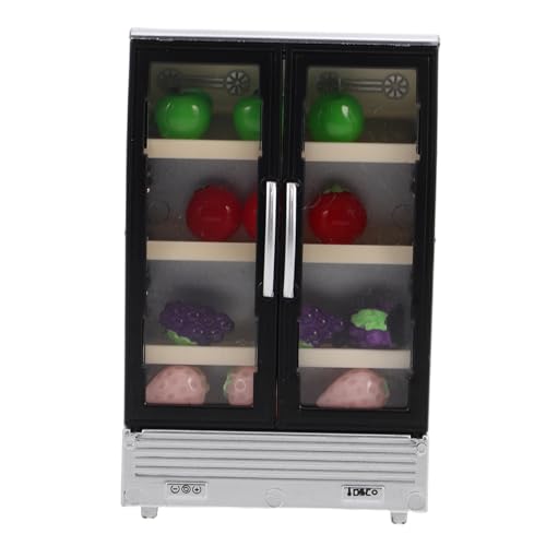 POPETPOP Kühlschrank für Puppenhaus Realistisches Design mit Doppeltüren Kleine Räume und Foto Requisite für Puppenhaus Küchenmöbel und Szenen POPETPOP Kühlschrank für Puppenhaus Realistisches Design mit Doppeltüren Kleine Räume und Foto Requisite für Puppenhaus Küchenmöbel und Szenen von POPETPOP