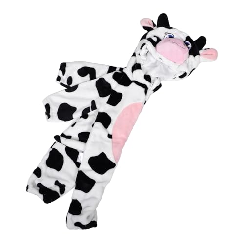 POPETPOP Kuh Kostüm Flanell Warm Kuschelig Tierkostüm für Kleinkinder Haltbar Einfach Ausziehen als Halloween Kostüm von POPETPOP