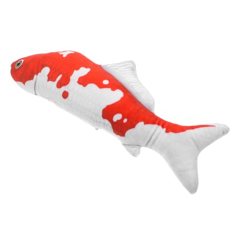 POPETPOP Lifelike Koi Plush Toy Für Junge Mädchen Realistisches Stofftier Mit Reißverschluss Weicher Baumwoll-Kissen Für Unterhaltung Und Lernen von POPETPOP