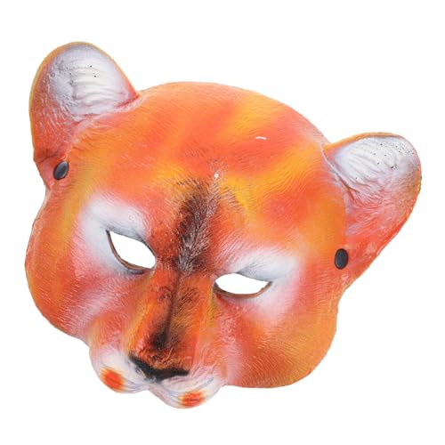 POPETPOP Löwenmaske für Halloween Halbe Gesichtsmaske PU Tierisches Kostümzubehör für Maskerade Kostümpartys Cosplay Events POPETPOP Löwenmaske für Halloween Halbe Gesichtsmaske PU Tierisches Kostümzubehör für Maskerade Kostümpartys Cosplay Events von POPETPOP