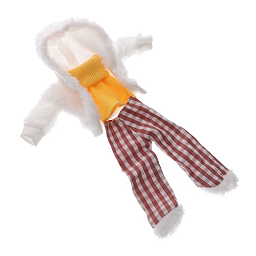 POPETPOP Lovely Doll Dress Mädchen Puppenkleidung mit Karohose Verschleißfestes Puppenkostüm für Babypuppen Modisches Outfit als für Kleine von POPETPOP