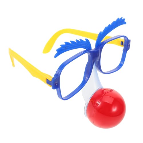 POPETPOP Lustige Clownbrille mit Nase Party Cosplay Zubehör für Karneval Halloween Verkleidung Passend Robust und Wiederverwendbar für Fotorequisiten von POPETPOP