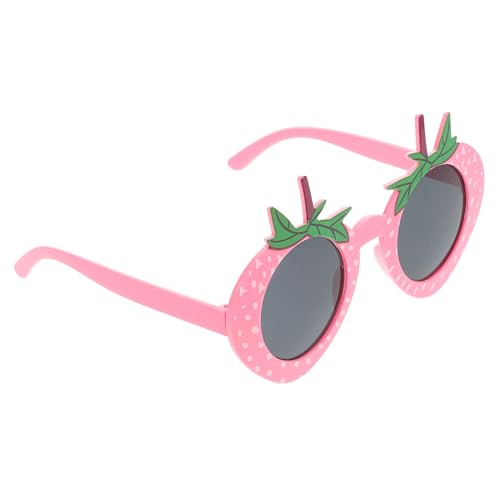 POPETPOP Lustige Erdbeer Sonnenbrille und Erwachsene Robuste Kunststoffbrille Bequeme Partybrille für Geburtstage Abschlussfeiern Sonnenschutz und Spaß im Freien von POPETPOP