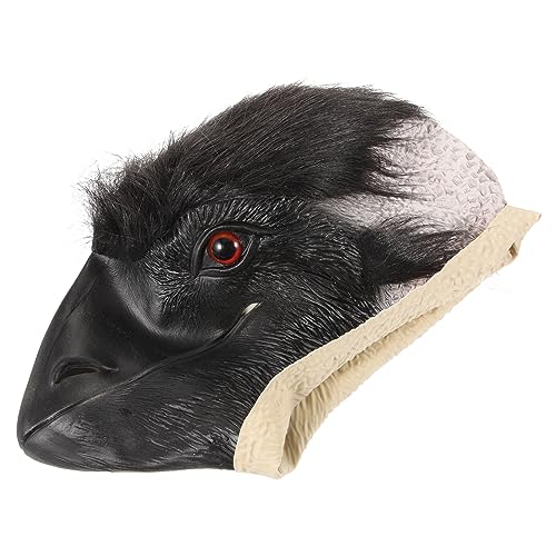 POPETPOP Lustige Straußkopf Maske Halloween Kostüm Tiermaske Ganzkopf für Party Karneval Festival Dekoration und Prank Erwachsene von POPETPOP