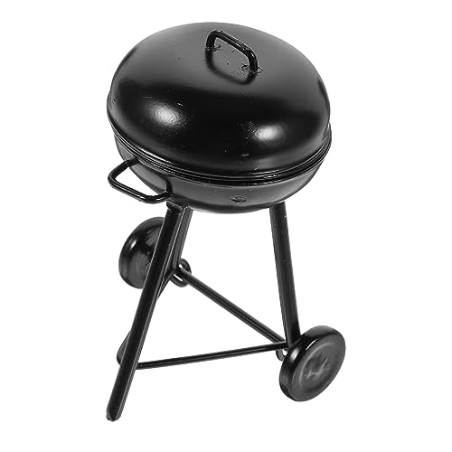 POPETPOP Mini Grillmodell Puppenhaus Miniatur Szenenmodell Mini Puppenhausdekor Miniatur Küchenzubehör Mini Kochgeschirrmodell Puppen So Tun Als Ob 12 Maßstab Kochgrillmodelle von POPETPOP