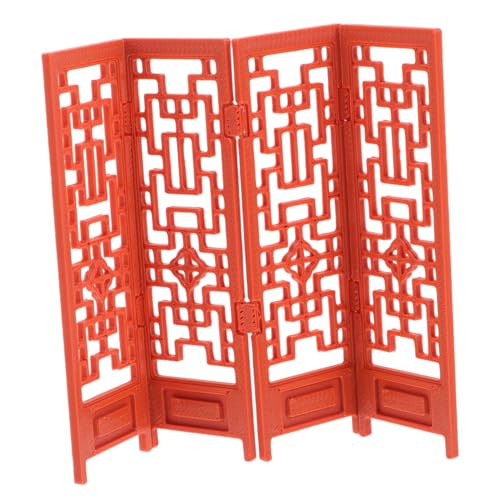 POPETPOP Mini-puppenhausmöbel 1:18, Hochrealistischer Chinesischer Miniatur-faltschirm Für Puppenhausdekoration, Miniatur-raumteiler, Puppenhausdekoration Im Traditionellen Stil von POPETPOP