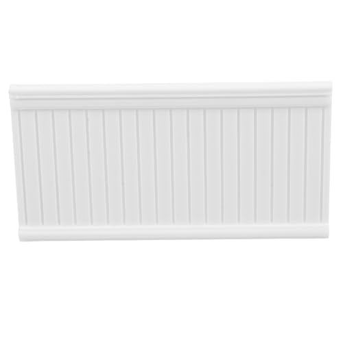 POPETPOP Miniatur Dollhouse Wainscoting Paneele, 1:12 Maßstab Wandverkleidung, Weiße Innenverkleidung für Puppenhaus Wohnzimmer, Badezimmer, Schlafzimmer Dekoration von POPETPOP