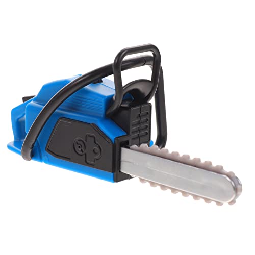 POPETPOP Miniatur Kettensäge Deko Modell Lebensechte Mini Chainsaw Figur für Puppenhaus und Garten Handgefertigte Miniatur Haus Verzierung Vielseitig für Outdoor und Indoor von POPETPOP