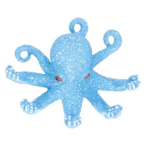 POPETPOP Miniatur-Oktopus-Figuren Mini-Oktopus-Figur Tiermodelle Realistisches Meeresgeschöpf Kleiner Oktopus Blaue Oktopus-Statue von POPETPOP