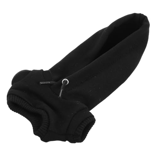 POPETPOP Miniatur Puppen Hoodie Schwarz Weicher Baumwollstoff Niedliche Ersatzkleidung Vielseitiges Puppenzubehör für Verschiedene Spielzeugpuppen Verarbeitung Kuscheliges Design von POPETPOP