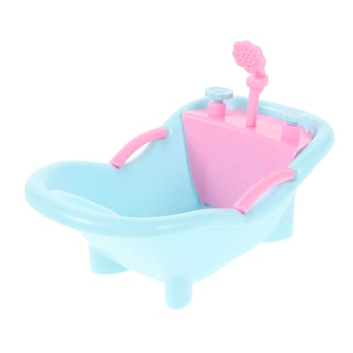 POPETPOP Miniatur Puppenhaus Badewanne Badezimmereinrichtung Vielseitig Realistisch Detailgetreu für Kreatives Rollenspiel Geeignet von POPETPOP