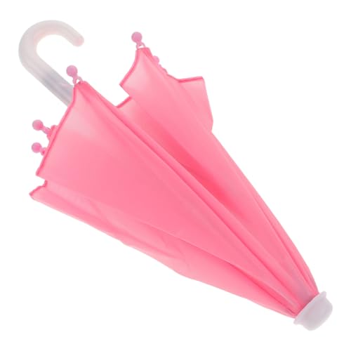 POPETPOP Miniatur Puppenhaus Regenschirm Zierliches Zubehör für Puppe Rosa Mini Haus Ornament Stilvolles Puppenzubehör für Kleine Mädchen und Bastelbedarf von POPETPOP
