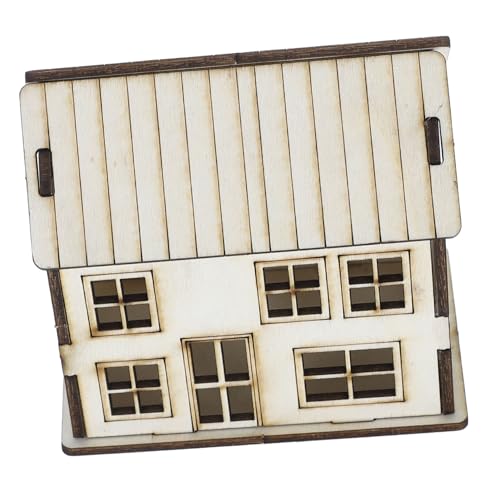 POPETPOP Miniaturhaus basteln bastelset kleines Holzhaus Tischhausfiguren Hausmontagemodell Modell eines Spielzeughauses Weihnachtshaus-Dorfdekoration weihnachtsdorf zubehör Beige POPETPOP Miniaturhaus basteln bastelset kleines Holzhaus Tischhausfiguren Hausmontagemodell Modell eines Spielzeughauses Weihnachtshaus-Dorfdekoration weihnachtsdorf zubehör Beige von POPETPOP