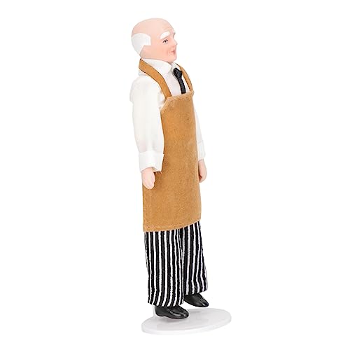 POPETPOP Minifiguren Dekofiguren Miniaturen Miniatur Porzellanpuppe Koch Bemalte Figuren Puppenhaus Familie Minifigur Mini Menschen Figuren Puppenhaus Menschen Figur Stoff von POPETPOP