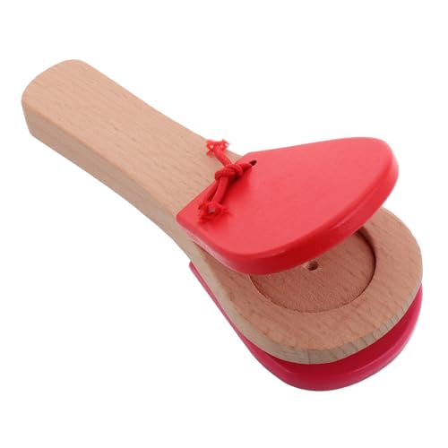 POPETPOP Musikalisches Holzklapperinstrument für Orff Zugelassenes Montessori Fördert Frühkindliche Musikausbildung Sicher für Einfacher Griff für Kleine Hände von POPETPOP