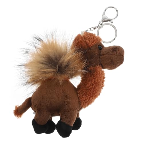 POPETPOP Niedlicher Kamel Schlüsselanhänger Plüsch Anhänger Stofftier Anhänger für Taschen Rucksack Dekoration Leicht Tragbar Weiches Material Kuscheltier Charm von POPETPOP