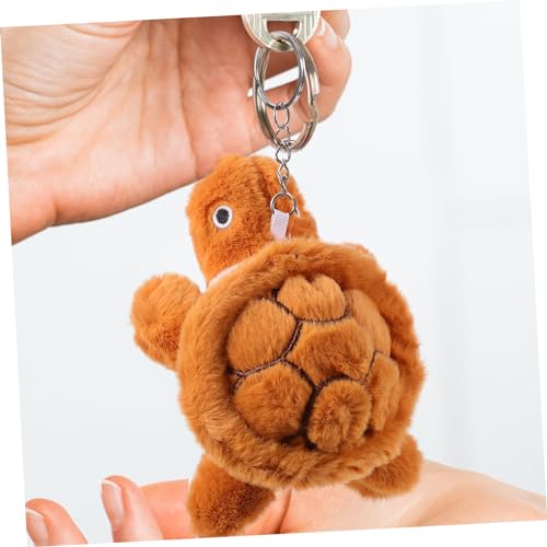 POPETPOP Niedlicher Plüsch Schildkröten Schlüsselanhänger Kleine Kuscheltier Puppe Praktischer Anhänger für Schlüssel und Tasche Leichter Dekorativer Anhänger in Braun POPETPOP Niedlicher Plüsch Schildkröten Schlüsselanhänger Kleine Kuscheltier Puppe Praktischer Anhänger für Schlüssel und Tasche Leichter Dekorativer Anhänger in Braun von POPETPOP