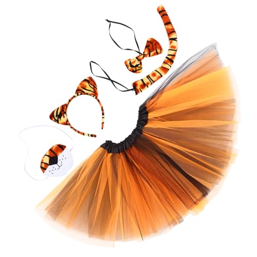 POPETPOP Niedliches Tiger Kostüm Set für Tigerohren Haarreif Tigerschwanz Schleife und Tüllrock Flexibles Faschingskostüm für Partys Bühnenauftritte und Verkleidungen POPETPOP Niedliches Tiger Kostüm Set für Tigerohren Haarreif Tigerschwanz Schleife und Tüllrock Flexibles Faschingskostüm für Partys Bühnenauftritte und Verkleidungen von POPETPOP