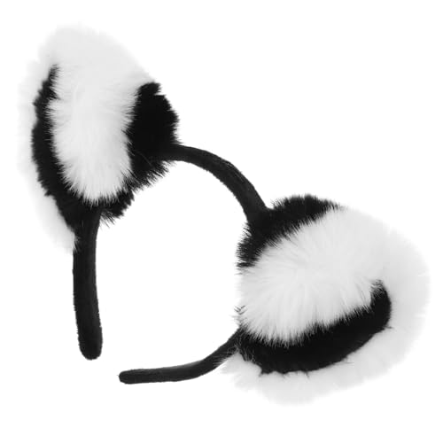 POPETPOP Niedliches Waschbär Ohr Stirnband Realistisches Tierohren Haarband für Kostüm Party Bequemer Vielseitiger Kopfschmuck für Mädchen und von POPETPOP