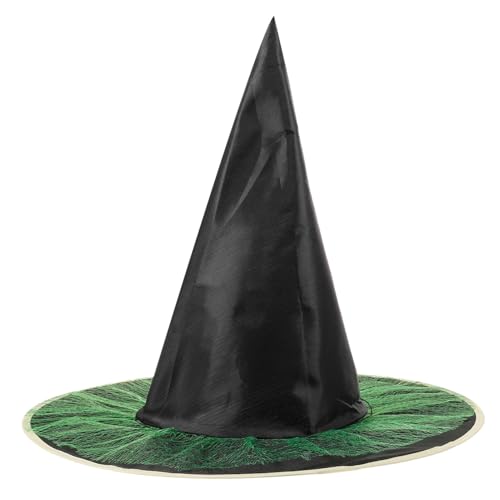 POPETPOP Oxidgrüner Hexenhut aus Oxford Halloween Partyhut mit Steifer Krempe Langlebig Leicht und Vielseitig für Kostümfeste für Damen und Herren POPETPOP Oxidgrüner Hexenhut aus Oxford Halloween Partyhut mit Steifer Krempe Langlebig Leicht und Vielseitig für Kostümfeste für Damen und Herren von POPETPOP