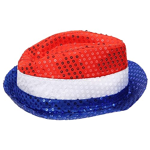 POPETPOP Patriotischer Paillettenhut Of July Partydekoration Unisex Verstellbar Komfortabel Atmungsaktiv Independence Day POPETPOP Patriotischer Paillettenhut Of July Partydekoration Unisex Verstellbar Komfortabel Atmungsaktiv Independence Day von POPETPOP