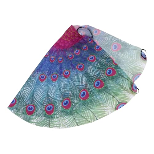 POPETPOP Pfauen Umhang Halloween Kostüm Cape Weiches Atmungsaktives Material Vintage Design Für Bühnenauftritte Festliche Verkleidung Peafowl Cape von POPETPOP