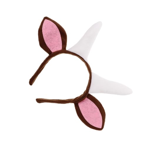 POPETPOP Plüsch Ziegenhorn Stirnband Kuscheliges Halloween Tierohren Haarreif Unisex Erwachsene Karneval Party Kostüm Zubehör POPETPOP Plüsch Ziegenhorn Stirnband Kuscheliges Halloween Tierohren Haarreif Unisex Erwachsene Karneval Party Kostüm Zubehör von POPETPOP