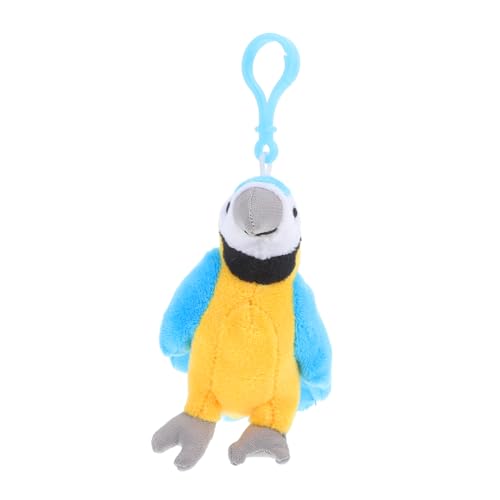 POPETPOP Plüsch -papageienanhänger Ausgestopfter Sittich Vogel Plüsch Vogel Stofftier Papagei Stofftier Nymphensittich Stofftier Plüsch Schlüsselanhänger Gefüllter Papagei Pp Baumwolle Blue von POPETPOP