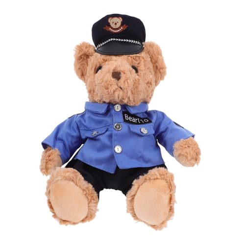 POPETPOP Polizeibärenpuppe gefüllter Bär Plüsch Sachen Plüschspielzeug für Mädchen Säuglingsspielzeug klein Plüschbär Stofftier Kuscheltier für Freundin tragen Personal PP Baumwolle POPETPOP Polizeibärenpuppe gefüllter Bär Plüsch Sachen Plüschspielzeug für Mädchen Säuglingsspielzeug klein Plüschbär Stofftier Kuscheltier für Freundin tragen Personal PP Baumwolle von POPETPOP