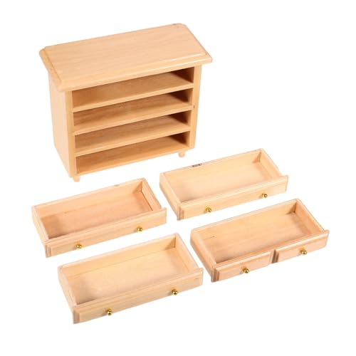 POPETPOP Puppenhaus-miniaturmöbel, Massivholzschrank Mit Schubladen Im Maßstab 1:12 Für Wohnzimmer- Und Schlafzimmerszenen, Realistischer Mini-aufbewahrungsschrank Für POPETPOP Puppenhaus-miniaturmöbel, Massivholzschrank Mit Schubladen Im Maßstab 1:12 Für Wohnzimmer- Und Schlafzimmerszenen, Realistischer Mini-aufbewahrungsschrank Für von POPETPOP