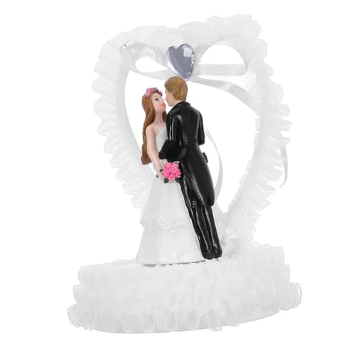 POPETPOP Romantische Hochzeitstortenfigur Brautpaar aus Hochwertigem Resin Kompakte für Cake Topper Dekoration als Stilvolles Hochzeitsgeschenk und Tischdeko POPETPOP Romantische Hochzeitstortenfigur Brautpaar aus Hochwertigem Resin Kompakte für Cake Topper Dekoration als Stilvolles Hochzeitsgeschenk und Tischdeko von POPETPOP