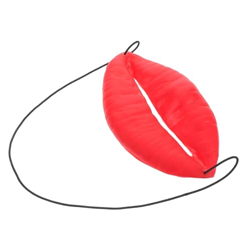 POPETPOP Rote Lippen Cosplay Requisiten für Hochzeit Lustige Große Mund für Party Junggesellinnenabschiede Unhöfliches Zubehör Angenehm zu Tragen von POPETPOP