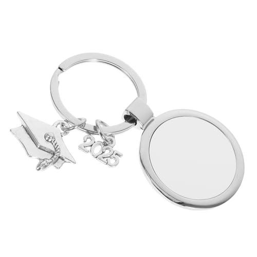 POPETPOP Schlüsselanhänger Mit Wärmeübertragung Sublimations-schlüsselanhänger-rohlinge Wärmeübertragungszubehör Schlüsselanhänger Basteln Gastgeschenke Für Absolventen Silver Zinklegierung von POPETPOP