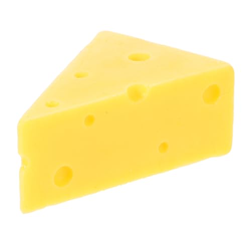 POPETPOP Simulationskäsemodell Käsefigur künstlicher Käse realistisch Mini-Käse-Ornament Simulation von Käseornamenten Puppenhaus-Essen- -Dekorationen Käse-Modell-Ornament Harz Gelb von POPETPOP