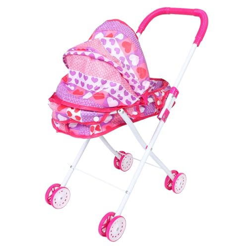 POPETPOP Simulierter Babywagen -Kinderwagen Für Kleinkinder Rollenspielwagen Für Puppen Kinderwagen Kinderwagenspielzeug Puppenwagen Eisenrahmen POPETPOP Simulierter Babywagen -Kinderwagen Für Kleinkinder Rollenspielwagen Für Puppen Kinderwagen Kinderwagenspielzeug Puppenwagen Eisenrahmen von POPETPOP