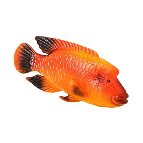 POPETPOP Simuliertes Sumei Buckellippfisch Meerestiermodell Simulation Fischmodell Meerestierverzierung Künstliches Buckellippfisch-Modell Desktop - Plastik Rot von POPETPOP
