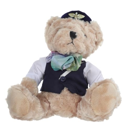 POPETPOP Stewardess Stoffbär Kuscheltiere für Jungen Plüsch Blue POPETPOP Stewardess Stoffbär Kuscheltiere für Jungen Plüsch Blue von POPETPOP