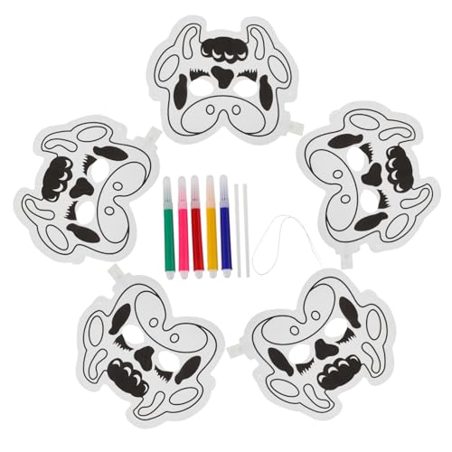 POPETPOP Teiliges DIY Tiermasken aus Aufblasbarem Wiederverwendbarem Material Unbemalte Sichere Blanko Balloon Masken zum Ausmalen und Basteln für Kindergeburtstag Party und von POPETPOP