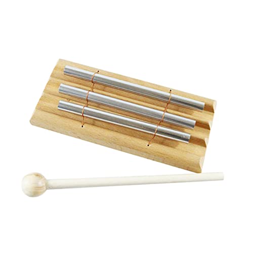 POPETPOP Trio Glockenspiel aus Holz Musikspielzeug mit Noten Metallrohren Kleinkinder Beruhigendes Echo für Meditation und Langlebig und Sicher POPETPOP Trio Glockenspiel aus Holz Musikspielzeug mit Noten Metallrohren Kleinkinder Beruhigendes Echo für Meditation und Langlebig und Sicher von POPETPOP