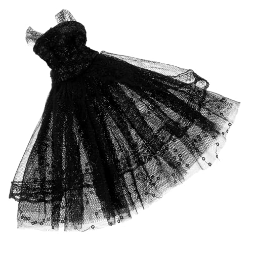 POPETPOP Tutu Ballettkleid für Puppen Schwarzer Mehrlagiger Tüllrock Weiches Strapazierfähiges Tanzkostüm Einfach Anzuziehen Fördert Kreative Rollenspiele und Selbstständigkeit bei Kindern von POPETPOP