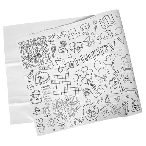 POPETPOP Valentinstag-Doodle-Poster Valentinstischdecke Valentinstag Dekorationen Jumbo-Poster zum Ausmalen Valentinshandwerk für Happy Valentinstag-Banner Papier POPETPOP Valentinstag-Doodle-Poster Valentinstischdecke Valentinstag Dekorationen Jumbo-Poster zum Ausmalen Valentinshandwerk für Happy Valentinstag-Banner Papier von POPETPOP