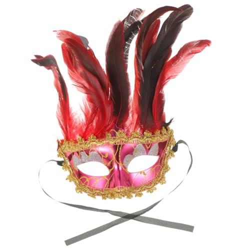 POPETPOP Venezianische Masquerade Maske Damen Karneval Maskenball Party Zubehör Elegant Rosa Festliche Maskerade für Damen und Herren POPETPOP Venezianische Masquerade Maske Damen Karneval Maskenball Party Zubehör Elegant Rosa Festliche Maskerade für Damen und Herren von POPETPOP