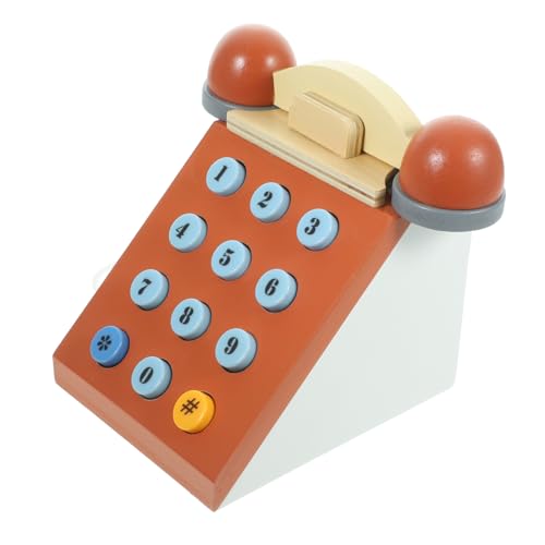 POPETPOP Vintage Holz Telefonspielzeug für Interaktives Lernspielzeug Frühe Entwicklung von Interessen und Verarbeitung Sicher und Langlebig Perfektes POPETPOP Vintage Holz Telefonspielzeug für Interaktives Lernspielzeug Frühe Entwicklung von Interessen und Verarbeitung Sicher und Langlebig Perfektes von POPETPOP