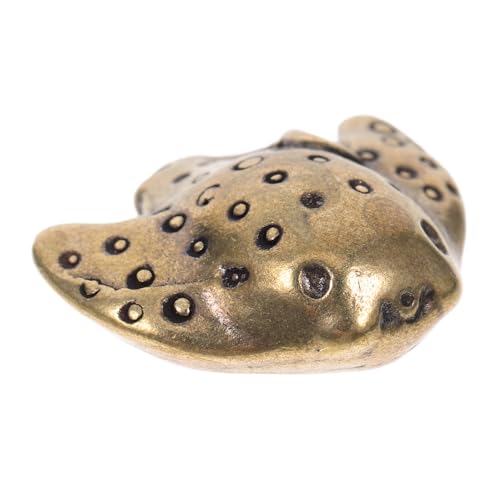 POPETPOP Vintage Messing Fischfigur Dekorative Skulptur für Aquarium Schreibtischdekoration Kleines Fischornament Langlebiges Messing Kunsthandwerk Elegant Antik von POPETPOP