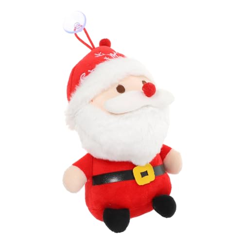 POPETPOP Weihnachtsmann Plüschpuppe Weiche PP Baumwolle Handgefertigt Festliche Weihnachtsdeko für Tischregal Wohnzimmer Dekoration für Weihnachtsfeier und Zuhause von POPETPOP